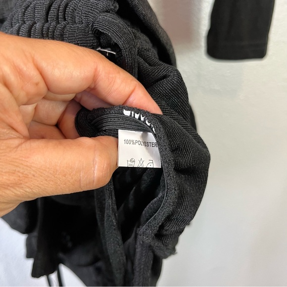 NEW Verge Girl Black Long Sleeve Drawstring Mini Dress size 10 / US medium - Picture 5 of 6